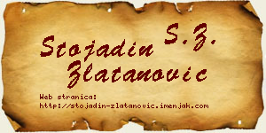 Stojadin Zlatanović vizit kartica